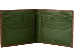 Dents Eden Nappa Leather Bifold Wallet with RFID Protection – English Tan & Olive