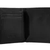 Dents Severn Pebble Grain Leather Card Holder with RFID Protection – Dark Tan & Black