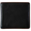 Dents Severn Pebble Grain Leather Bifold Wallet with RFID Protection – Black & Dark Tan