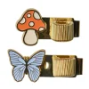DesignWorks Ink Set of 2 Pen Clips - Butterfly & Mushroom