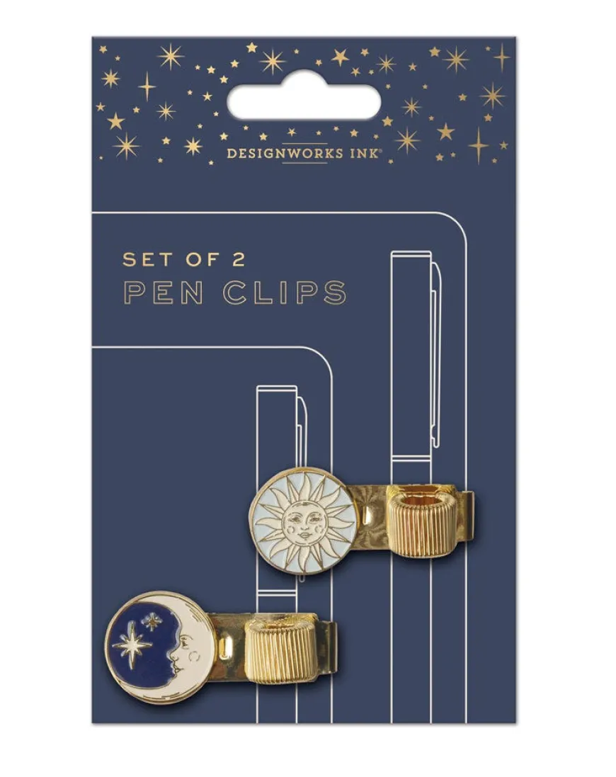 DesignWorks Ink Set of 2 Pen Clips - Celestial