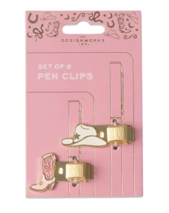 DesignWorks Ink Set of 2 Pen Clips - Cowgirl Hat & Boot