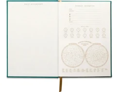 DesignWorks Ink Suedette Linear Boxes Green Hardcover Journal
