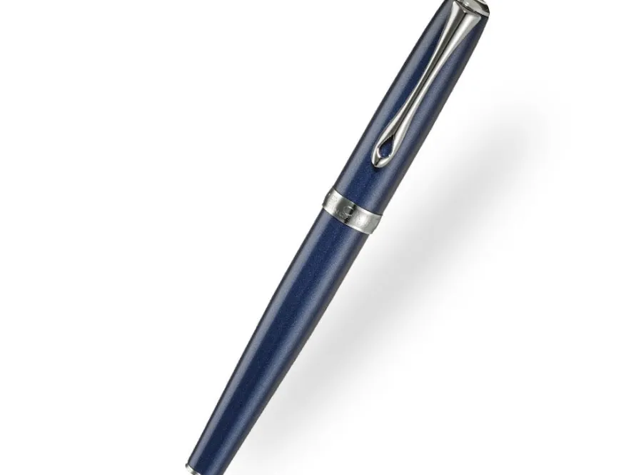 Diplomat Excellence A2 Midnight Blue Chrome Trim Fountain Pen