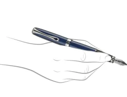 Diplomat Excellence A2 Midnight Blue Chrome Trim Fountain Pen