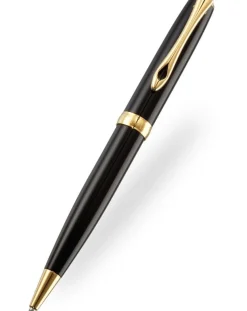 Diplomat Excellence Gloss Black Gold Trim Ballpoint Pen