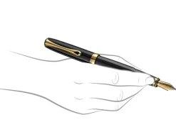 Diplomat Excellence Gloss Black Gold Trim Fountain Pen