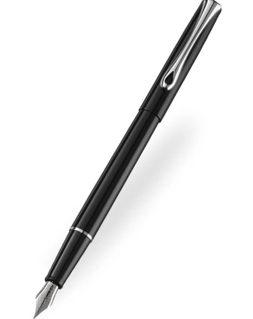 Diplomat Traveller Black Lacquer Fountain Pen