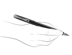 Diplomat Traveller Black Lacquer Fountain Pen