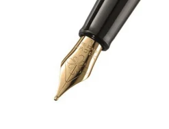 Diplomat Traveller Stainless Steel Gold Trim Fountain Pen