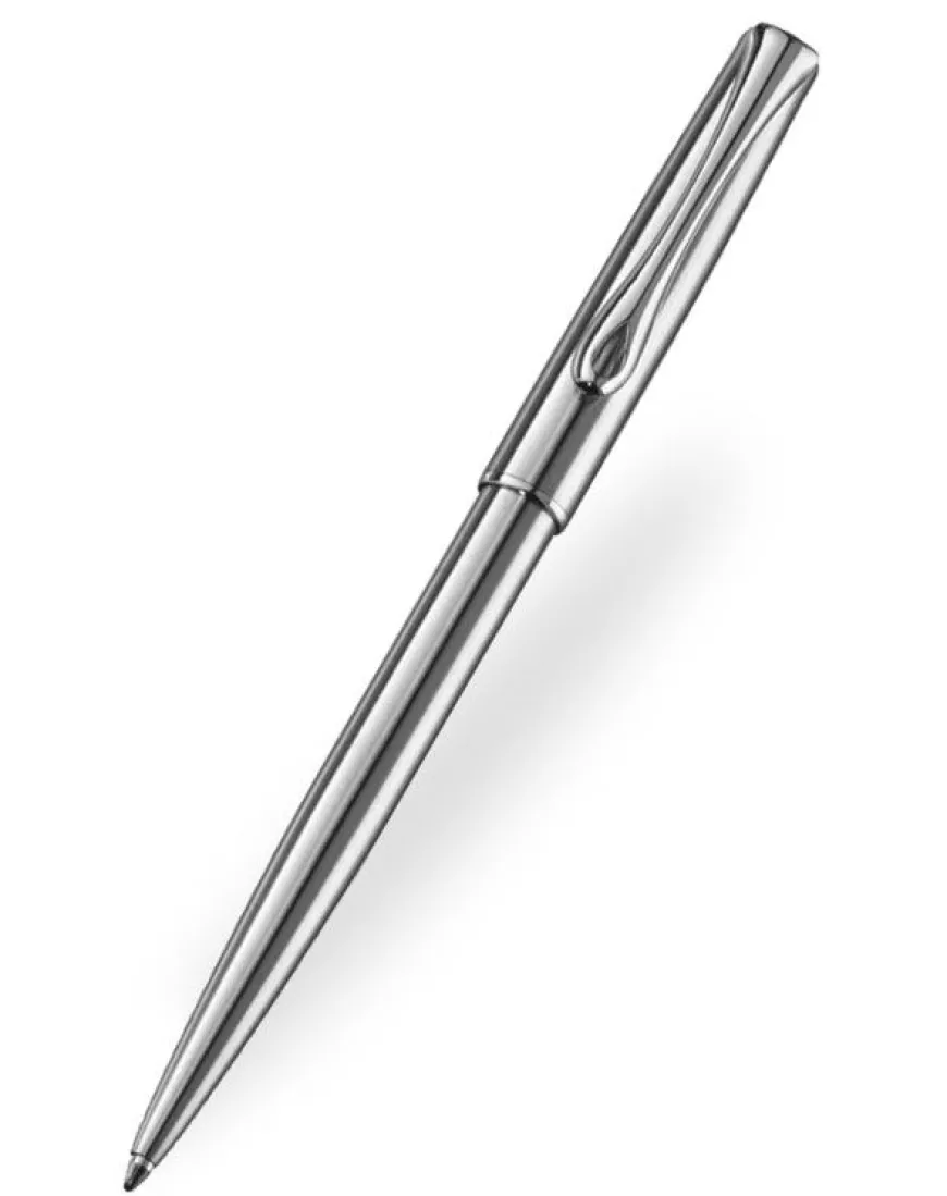Diplomat Traveller Stainless Steel Chrome Trim Ballpoint Pen