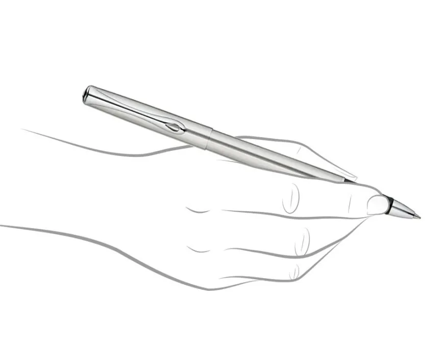 Diplomat Traveller Stainless Steel Chrome Trim Rollerball Pen