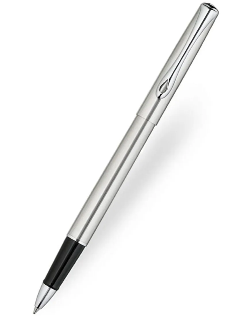 Diplomat Traveller Stainless Steel Chrome Trim Rollerball Pen
