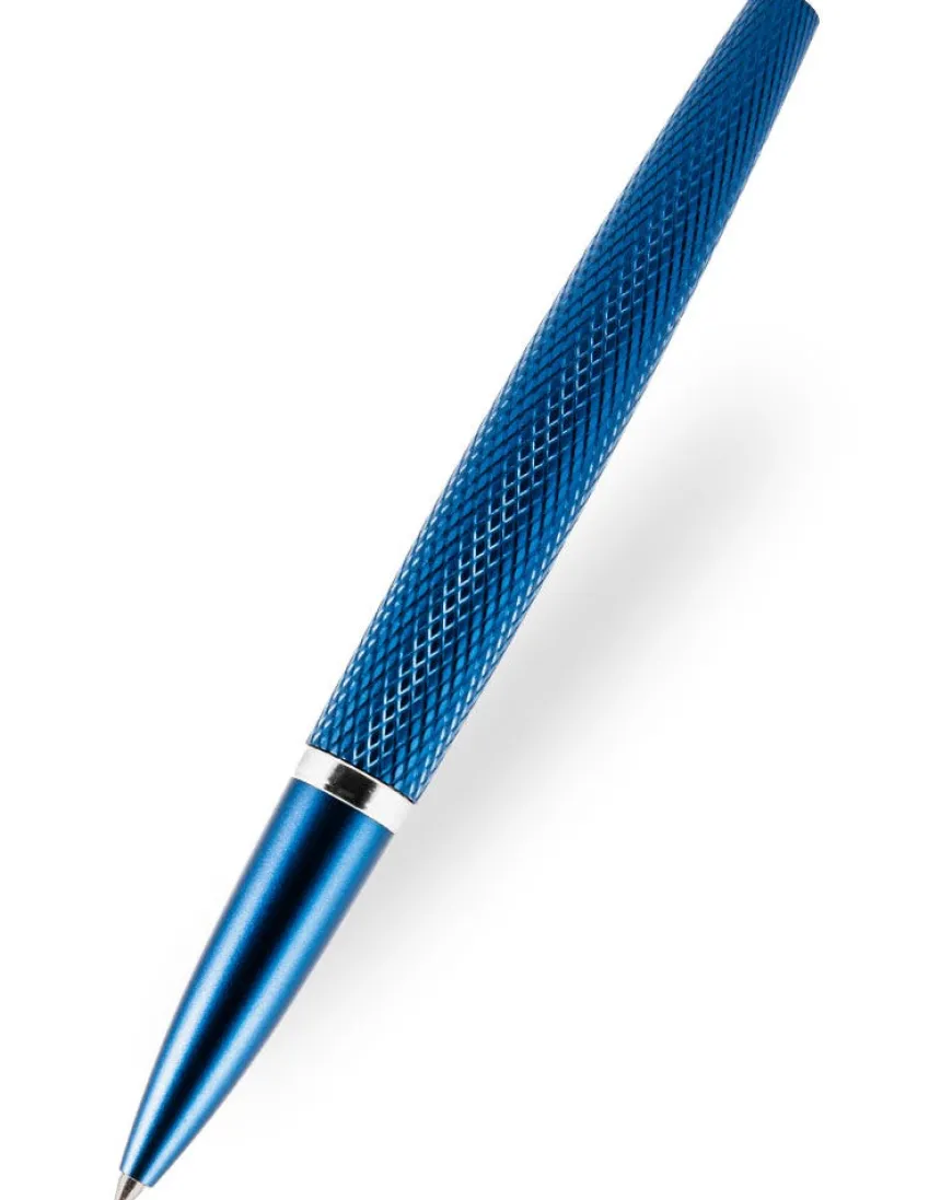 Diplomat Viper Blue Guilloche Rollerball Pen