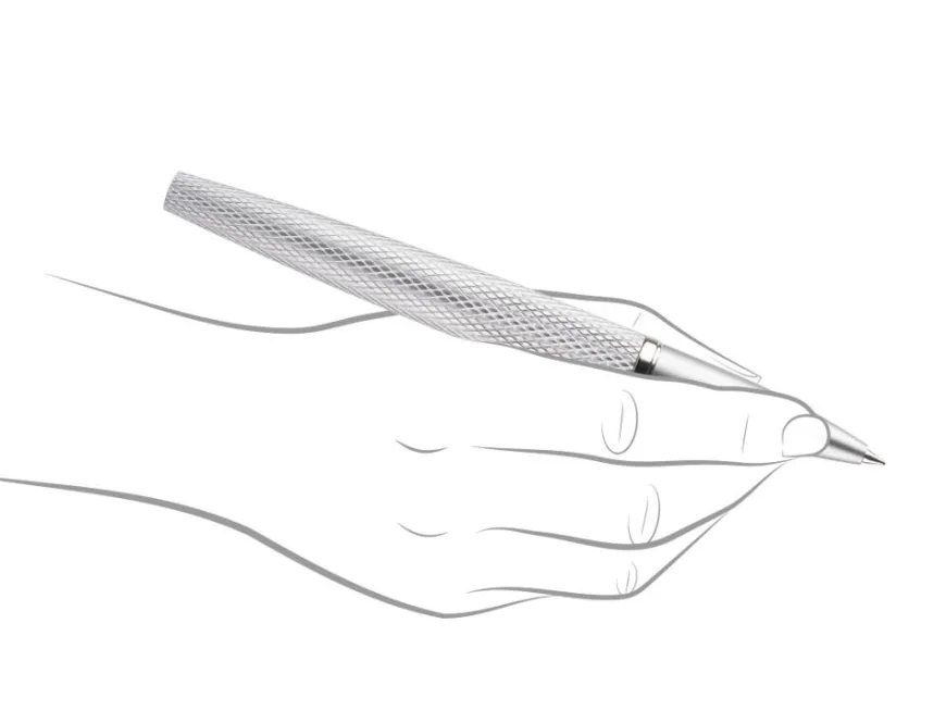 Diplomat Viper Silver Guilloche Rollerball Pen