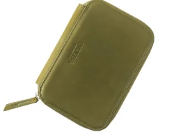 Endless Companion Leather Adjustable 5 Pen Pouch – Green