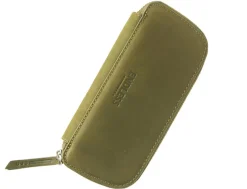 Endless Companion Leather Adjustable 3 Pen Pouch – Green