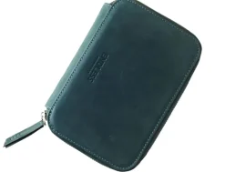 Endless Companion Leather Adjustable 5 Pen Pouch – Blue