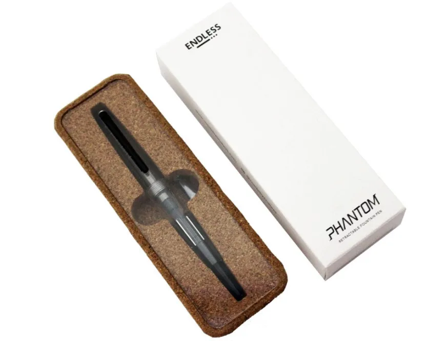 Endless Phantom Clear Black Retractable Fountain Pen