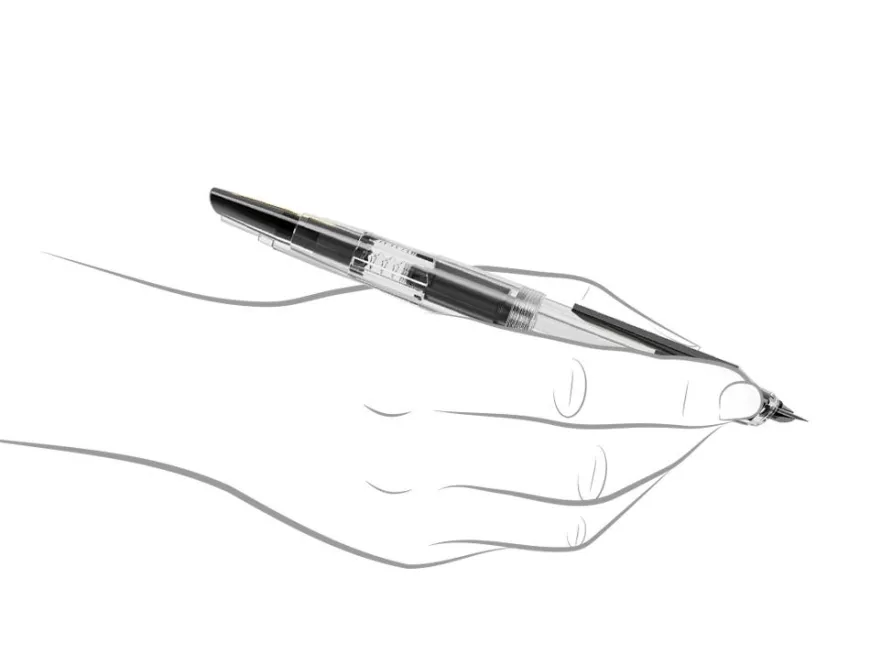 Endless Phantom Clear Black Retractable Fountain Pen