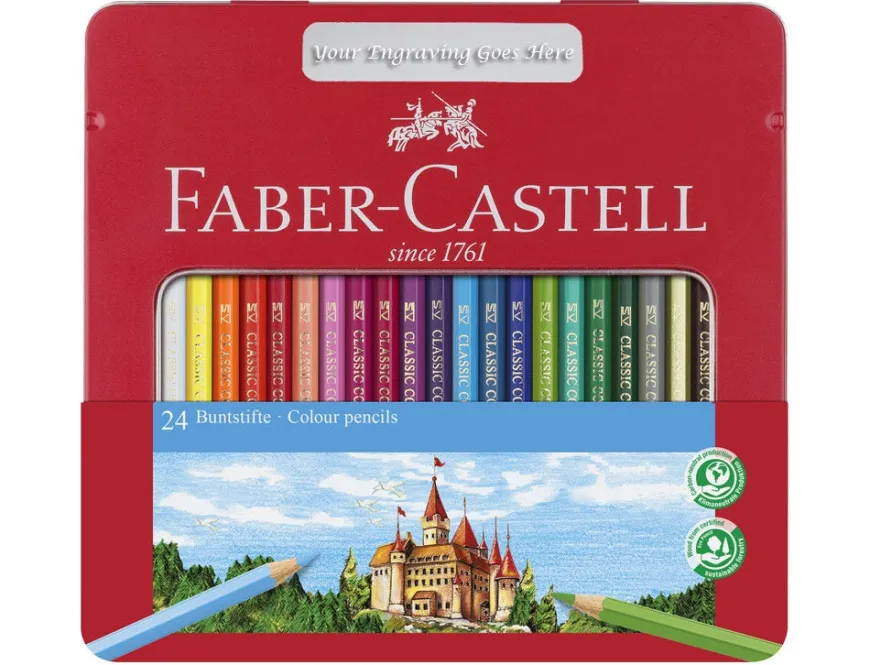 Faber-Castell 24 Classic Hexagonal Colour Pencil Tin