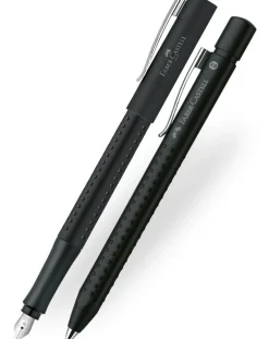 Faber-Castell Grip Classic Black Ballpoint & Fountain Pen Set