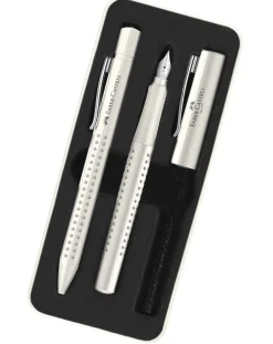 Faber-Castell Grip 2010 Coconut Milk Ballpoint & Fountain Pen Gift Set