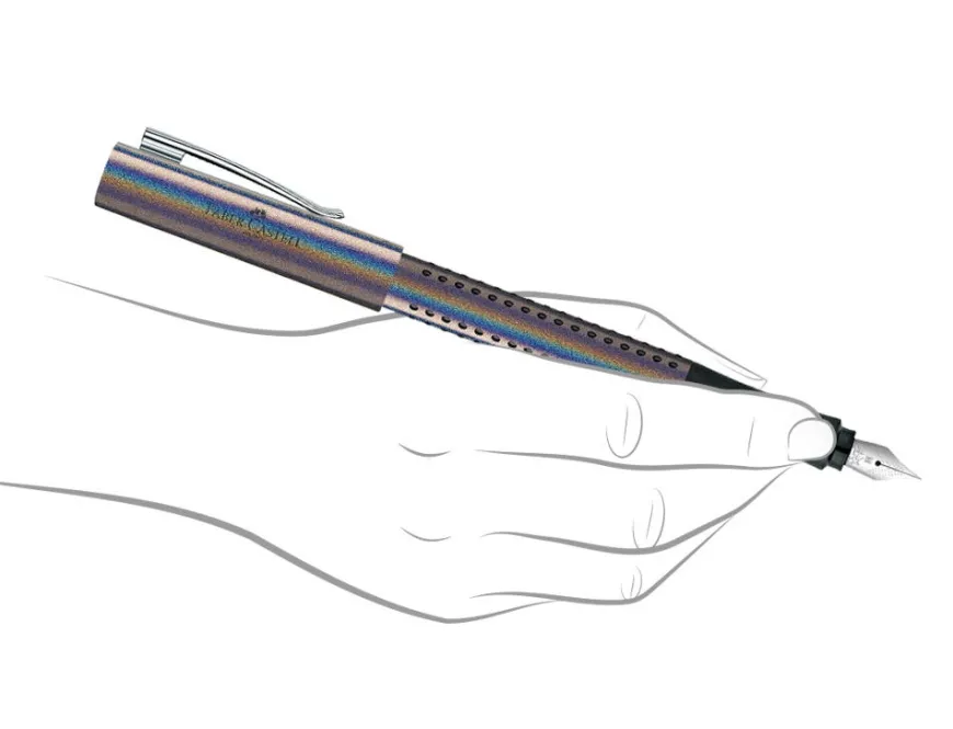 Faber-Castell Grip Edition Glam Silver Fountain Pen