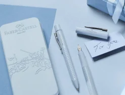 Faber-Castell Grip 2010 Sky Blue Ballpoint & Fountain Pen Gift Set