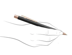 Faber-Castell Neo Slim Black Rose Gold Trim Ballpoint Pen