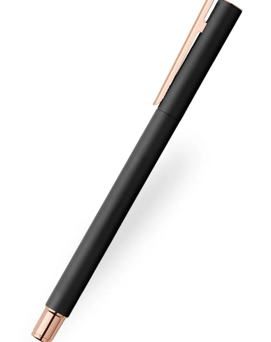 Faber-Castell Neo Slim Black Rose Gold Trim Rollerball Pen