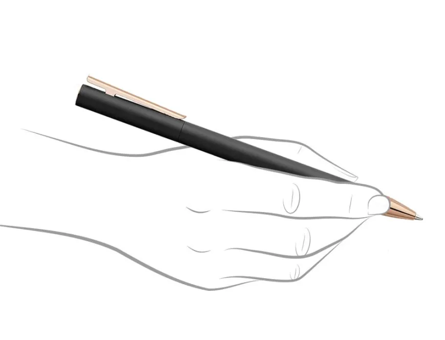 Faber-Castell Neo Slim Black Rose Gold Trim Rollerball Pen