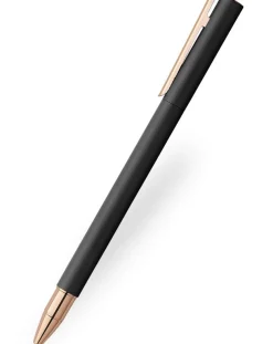 Faber-Castell Neo Slim Black Rose Gold Trim Rollerball Pen