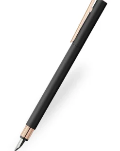 Faber-Castell Neo Slim Black Rose Gold Trim Fountain Pen