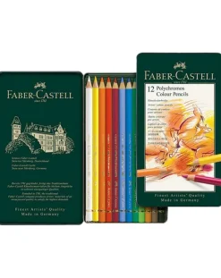 Faber-Castell 12 Polychromos Artists Colour Pencil Tin