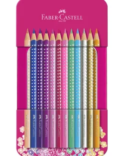 Faber-Castell Sparkle 12 Colour Pencil Tin