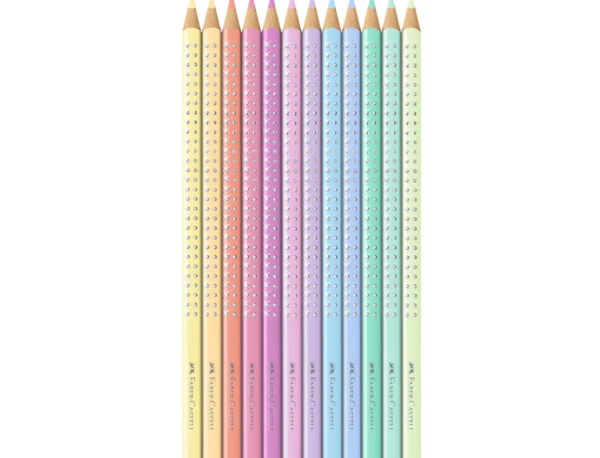 Faber-Castell Sparkle Pastel 12 Colour Pencil Tin