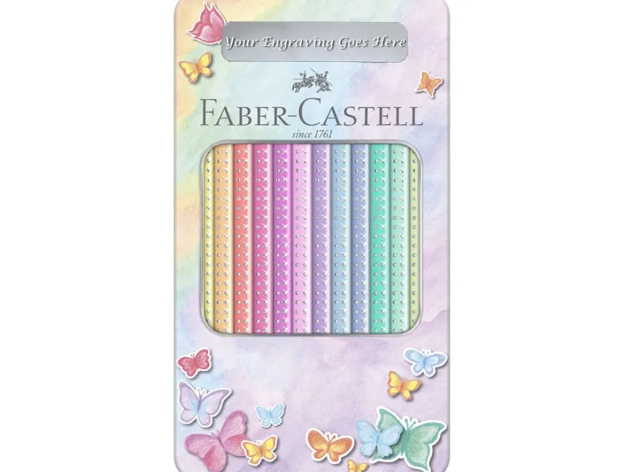 Faber-Castell Sparkle Pastel 12 Colour Pencil Tin