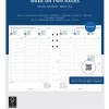 Filofax A5 Diary Refill Multilanguage - Week on Two Pages with appointments 2026 - White