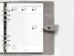 Filofax A5 Diary Refill Multilanguage - Week on Two Pages with appointments 2026 - White