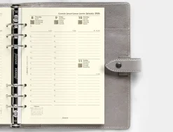Filofax A5 Diary Refill Multilanguage - Week on Two Pages with appointments 2026 - Cotton Cream