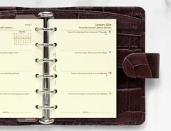 Filofax Pocket Diary Refill Multilanguage Week on Two Pages 2026 - Cotton Cream