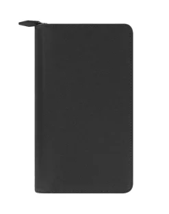 Filofax Saffiano Compact Zip Organiser - Black