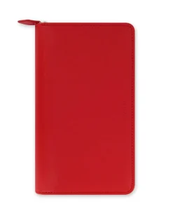 Filofax Saffiano Compact Zip Organiser - Poppy