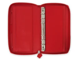 Filofax Saffiano Compact Zip Organiser - Poppy