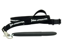 Fisher Space Matt Black Bullet Pen with Black Lanyard