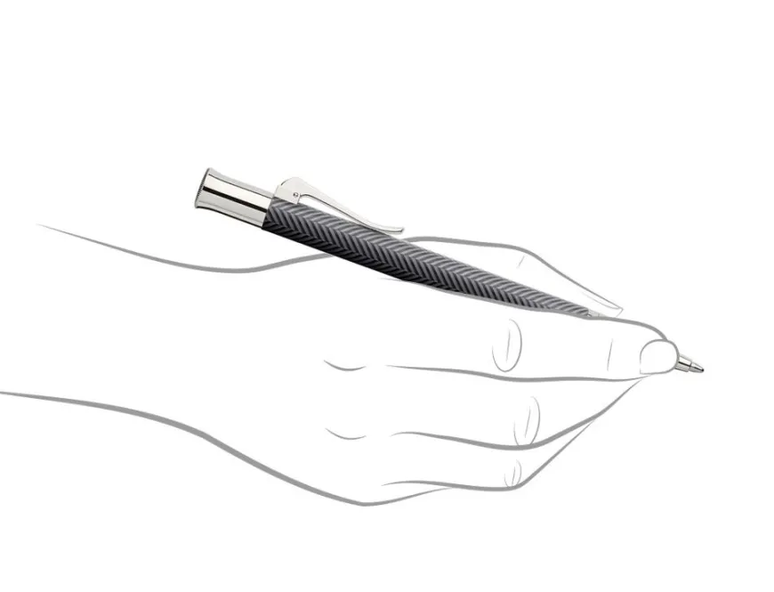 Graf von Faber-Castell Guilloche Black Cisele Ballpoint Pen