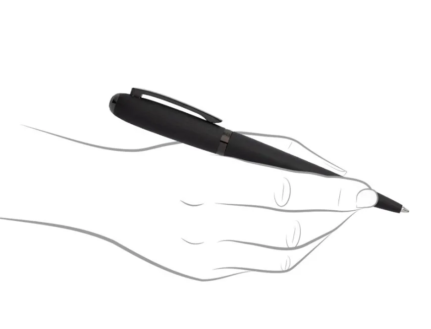 Hugo Boss Contour Brushed Black Ballpoint Pen