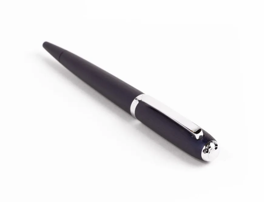 Hugo Boss Contour Brushed Navy Ballpoint Pen