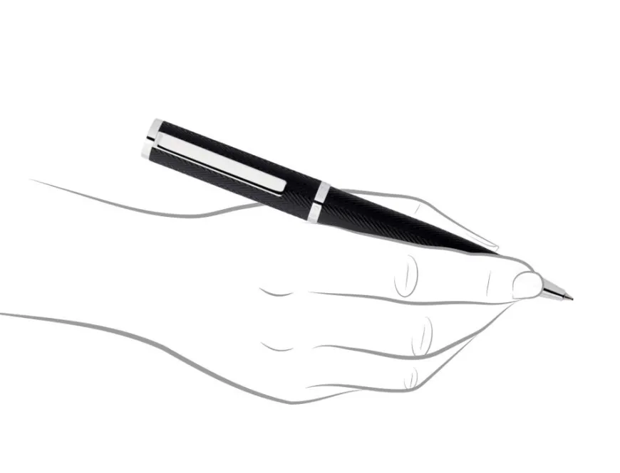 Hugo Boss Formation Herringbone Chrome Ballpoint Pen